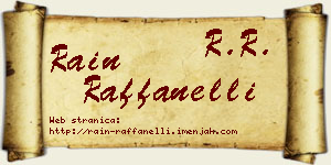 Rain Raffanelli vizit kartica